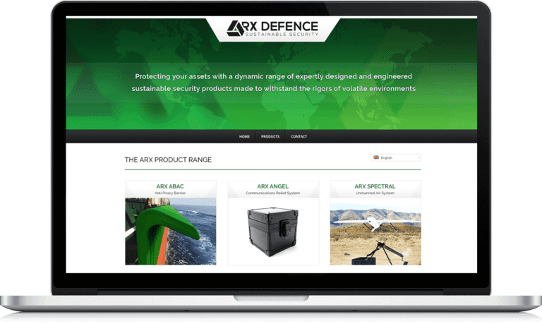 ARX Defence Website Design